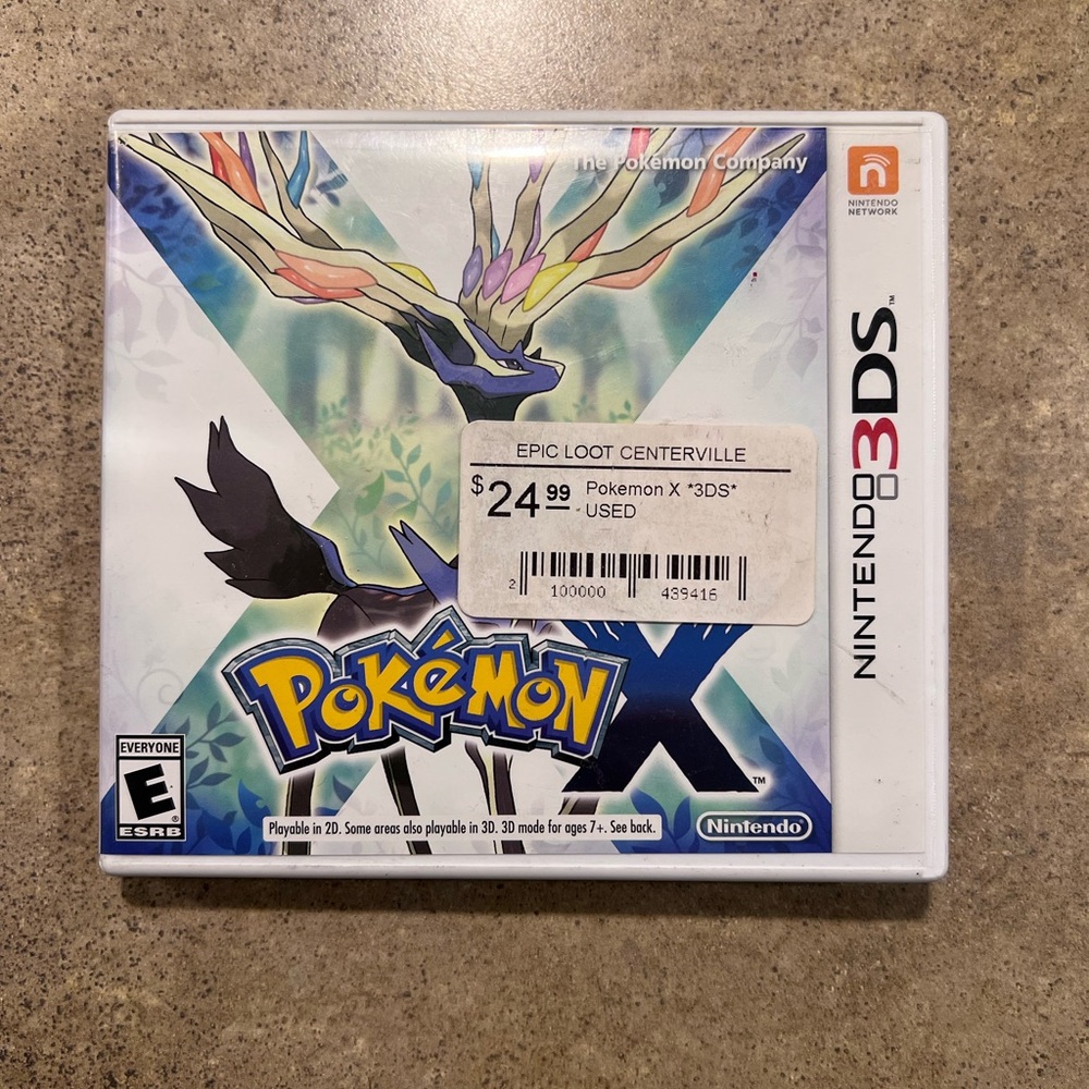 *NO GAME* Pokemon X Nintendo 3DS  (2013) Case Only